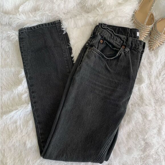 REDONE STRAIGHT LEG JEANS BLACK - Picture 3 of 8